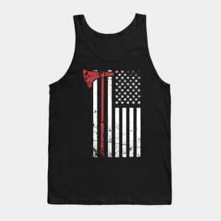 Viking Axe & American Flag Tank Top